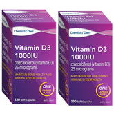 Chemists’ Own Vitamin D3 1000IU 2 x 130 Capsules - Special Bundles